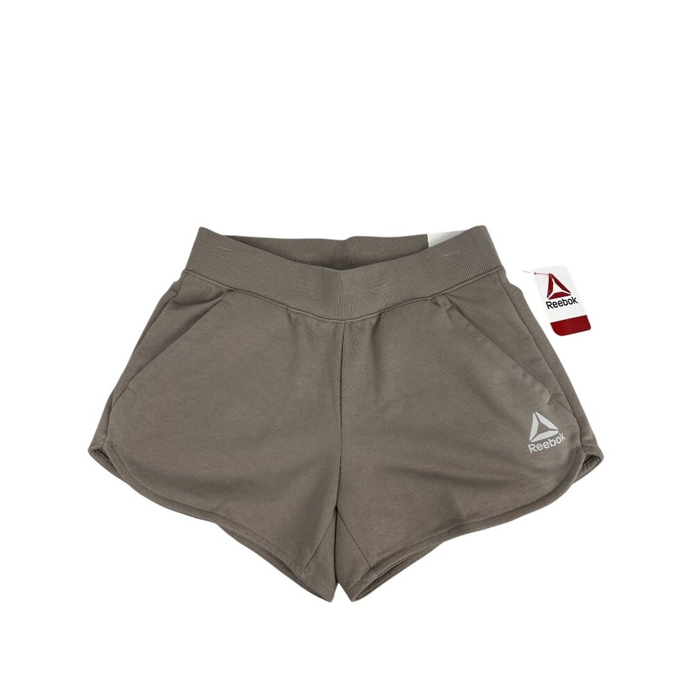 Reebok Studio Shorts XS Driftwood Brown Athletic Lounge Relaxed Fit Casual